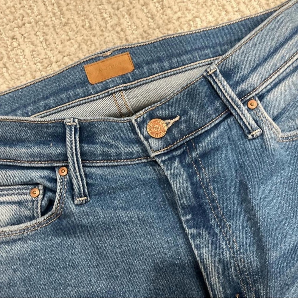 Mother The Weekender Layover Women's Blue Flared Jeans - Picture 5 of 11